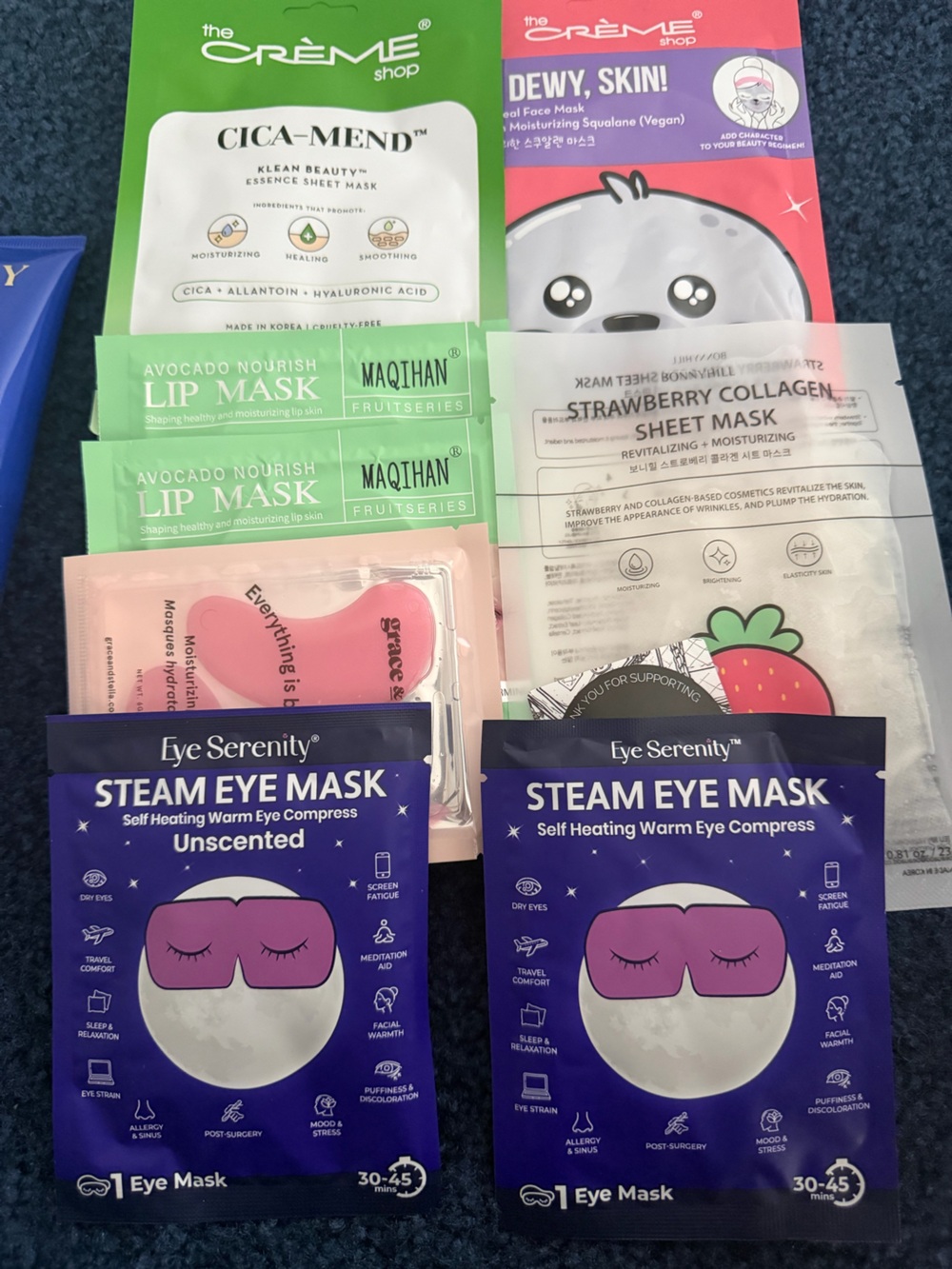 Skincare Eye, Lip, Face Mask Bundle